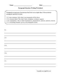 Paragraph writing english
