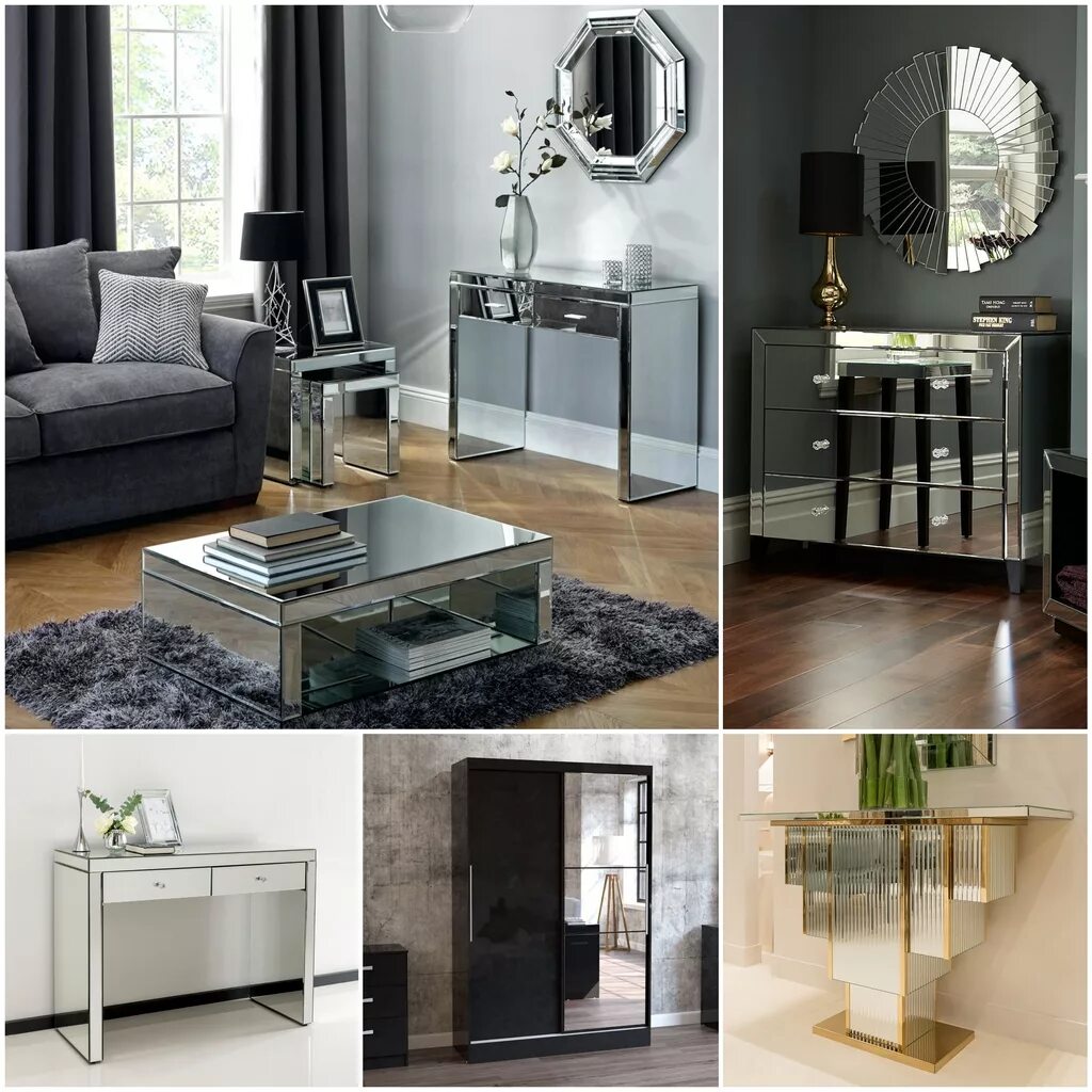 Romano Mirrored Console Table Mirrored console table, Mirrored furniture, Consol