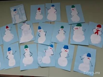 Рисование снеговика в младшей группе