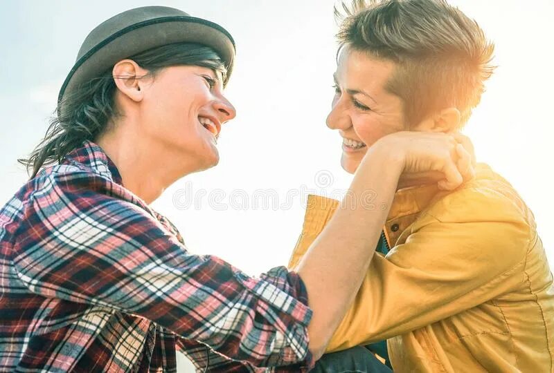 Looking at each other. Mans Love each other. Lovers hug each other.