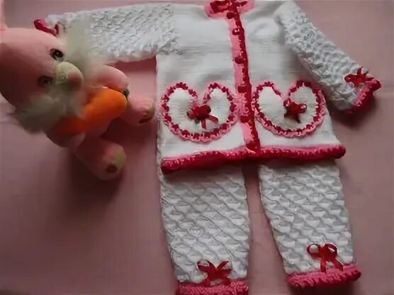 Вязан костюм для девочки 1 год