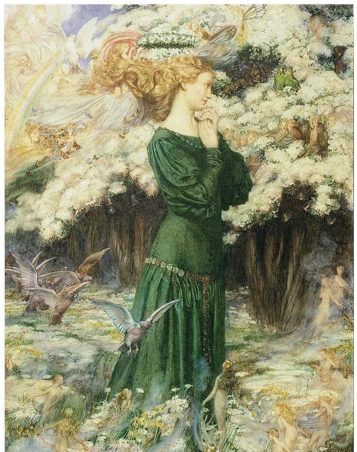 Eleanor Fortescue-Brickdale художник. Леди зеленые рукава