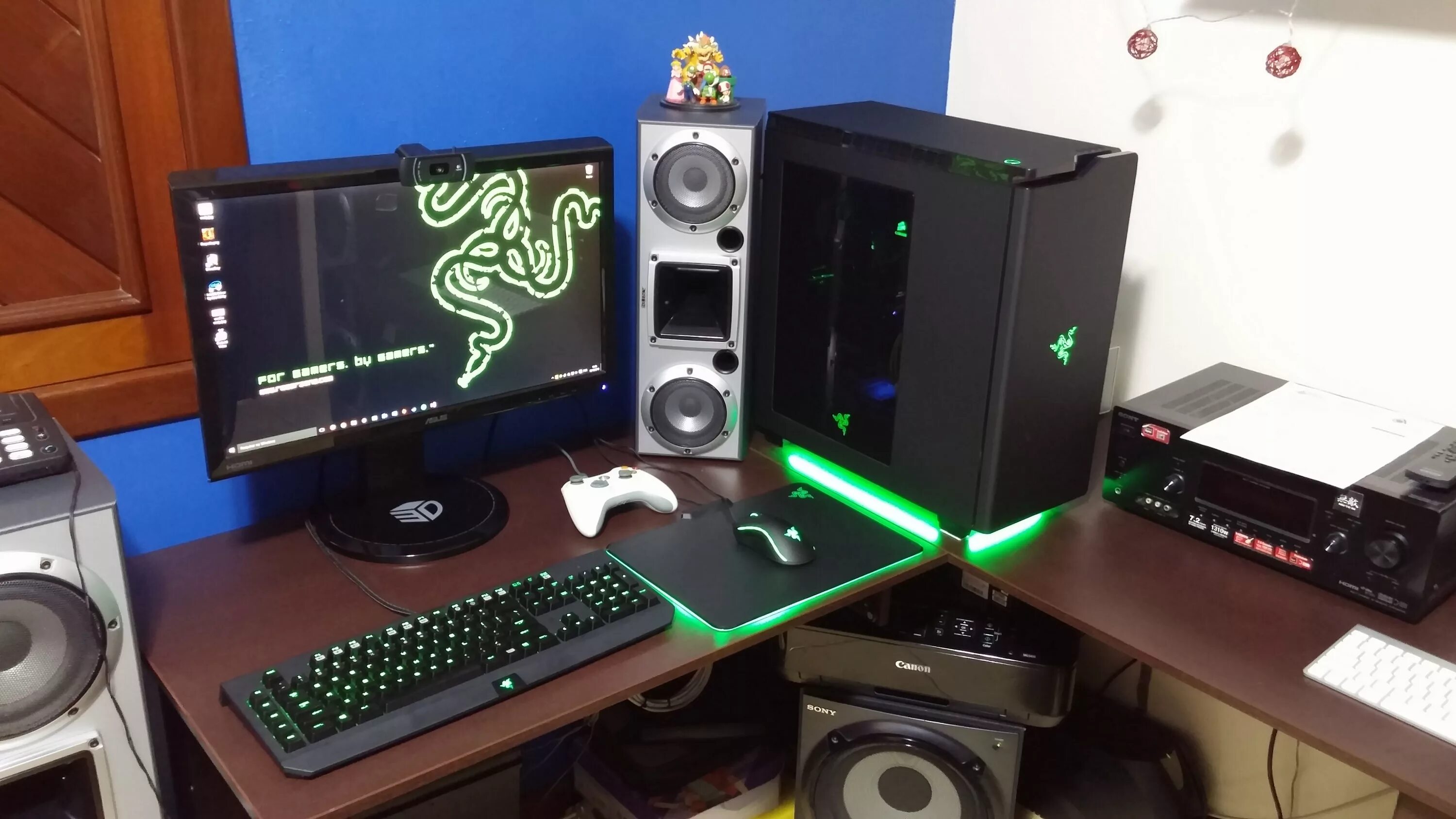 Razer setup. Игровой сетап razer. компьютер диджитал рейзер. h440 razer. pc setup razer.