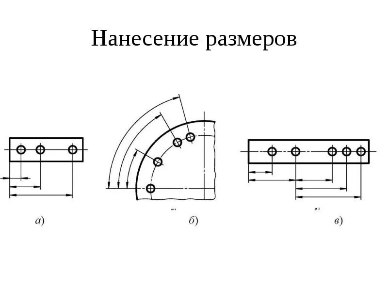 Базы нанесения размеров на чертеже Методы нанесения размеров на чертежах фото и видео