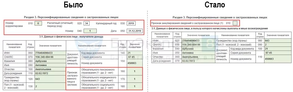 Раздел 3 персонифицированные сведения о застрахованных лицах. Признак аннулирования сведений о застрахованном лице. Раздел 3 РСВ «персонифицированные сведения о застрахованных лицах».. Код категории застрахованного лица. Код категории 20