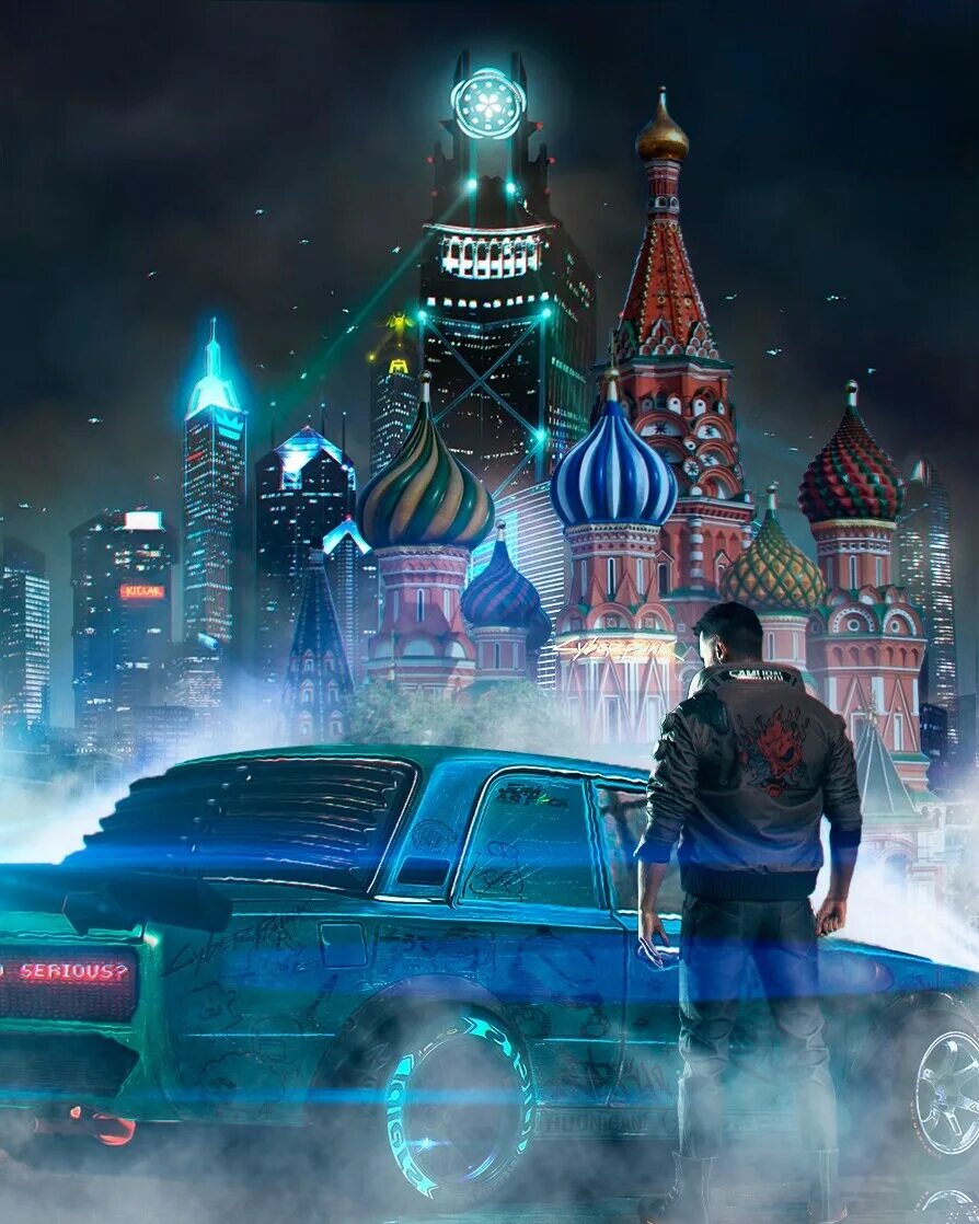 Будущее российского. CYBERRUSSIA 2077. Киберпанк 2077 Россия. ВАЗ 2107 Cyberpunk. Россия будущего арт.