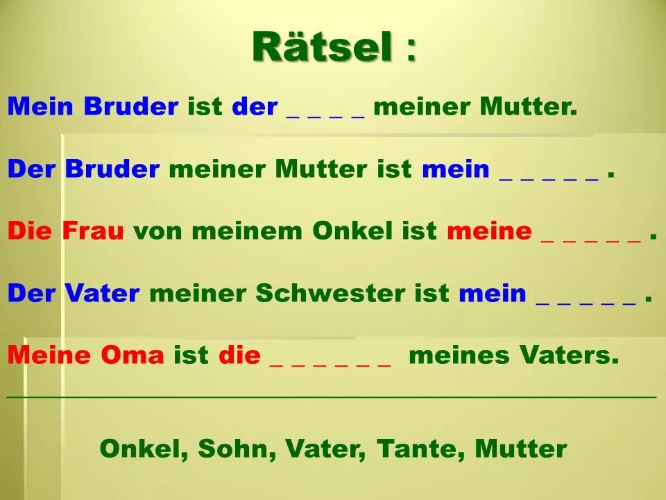 Sie ist mein. Meine Familie слова. Немецкий язык Bruder род. Familie род в немецком.