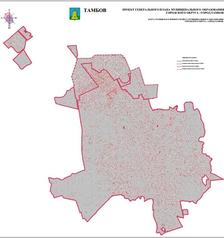 Районы города Тамбова на карте с границами. Карта городского округа Тамбов. Карта Тамбова по районам. Границы города Тамбова на карте.