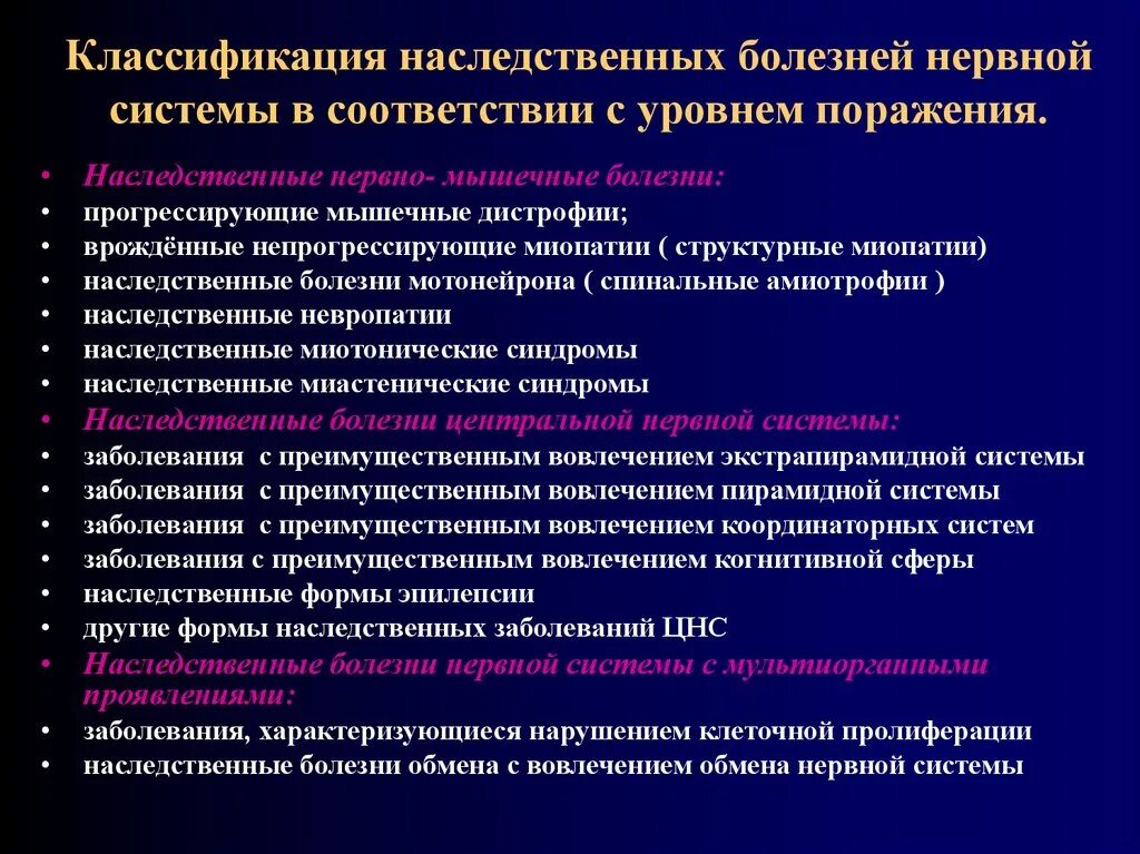 Наследственное заболевание мозга. Классификация наследственных болезней неврология. Наследственные патологии нервной системы классификация. Наследственные заболевания нервной системы типы наследования. Наследственные нервно-мышечные заболевания неврология.