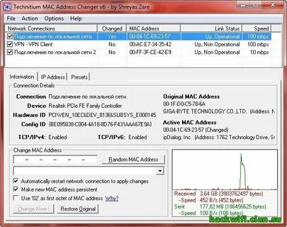 Technitium mac address