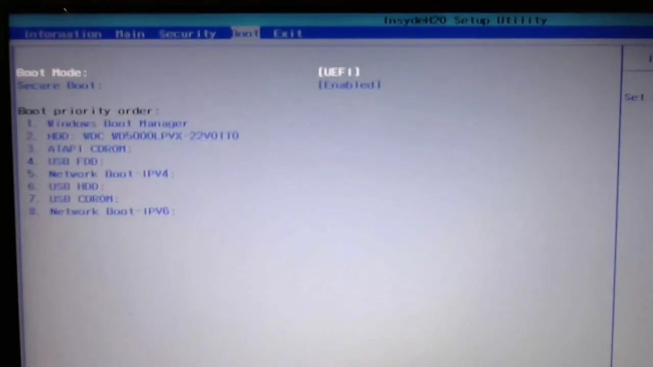 BIOS insydeh20 Hasee. Последняя версия Insyde h2o BIOS. Insyde UEFI. Insyde h2o BIOS secure Boot 2022. Включить secure boot windows