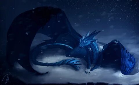 Ледяной дракон арт фото.