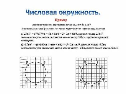 П 4 на числовой окружности