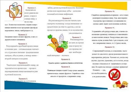 Буклет питание ребенка