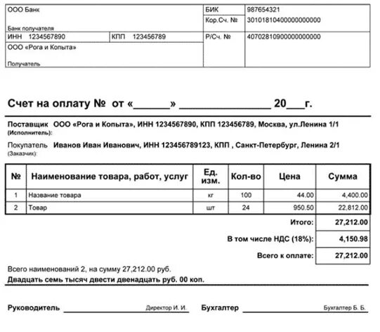 Программа оформления счетов. Как заполнять счет на оплату образец. Форма счета на оплату от ИП образец в Ворде. Счет на оплату с НДС образец 2020. Правильное заполнение счета на оплату.