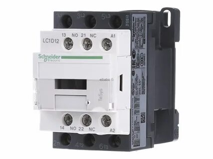 Вид спереди - Schneider Electric - LC1D12F7 - Магнитный контактор 12A 110V ...