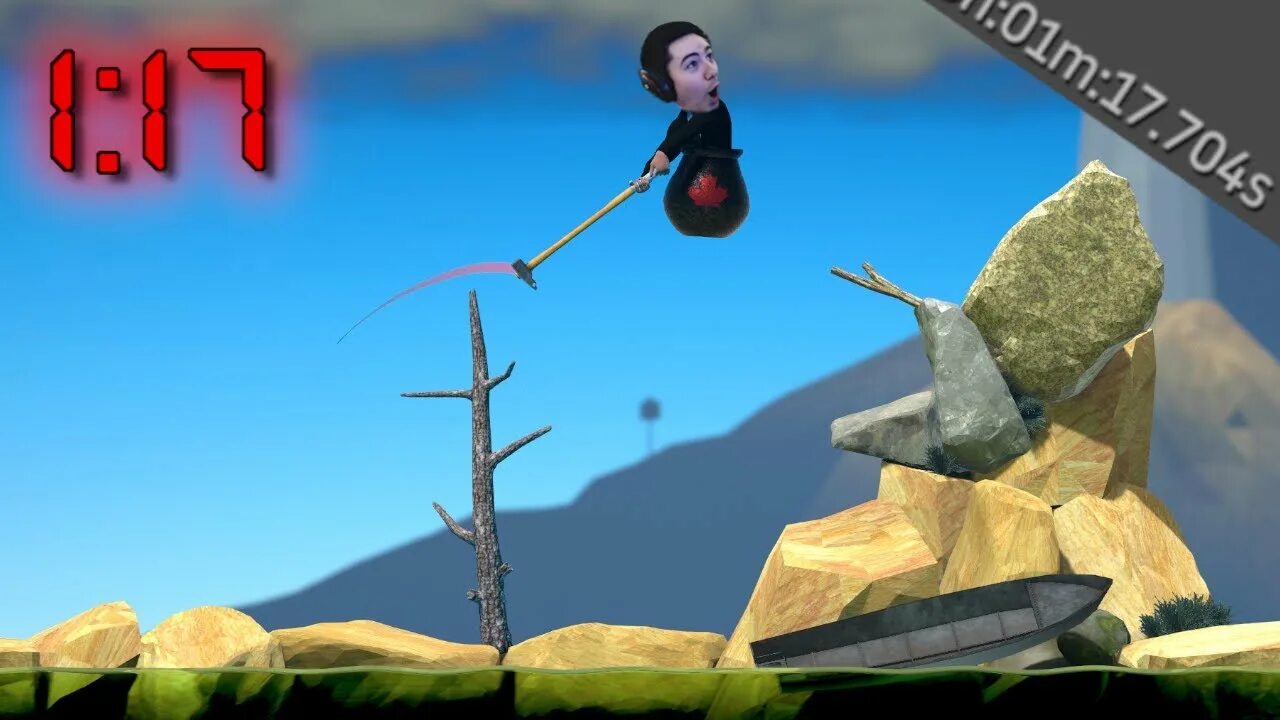 Геттинг овер ИТ спидран. Getting over it рука. Getting over it Speedrun.