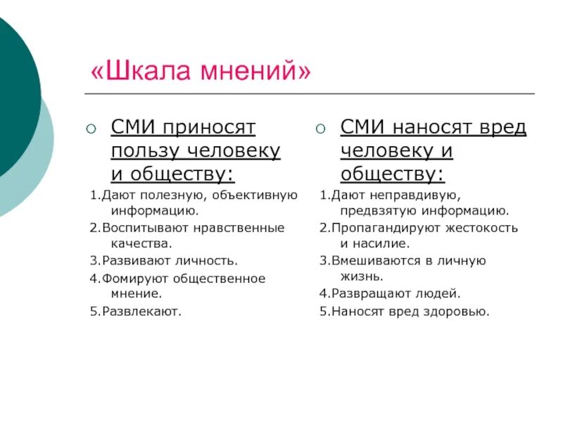 Мнение о сми. Польза и вред СМИ. СМИ приносит пользу человеку и обществу. Польза и вред СМИ таблица. Минусы средств массовой информации.