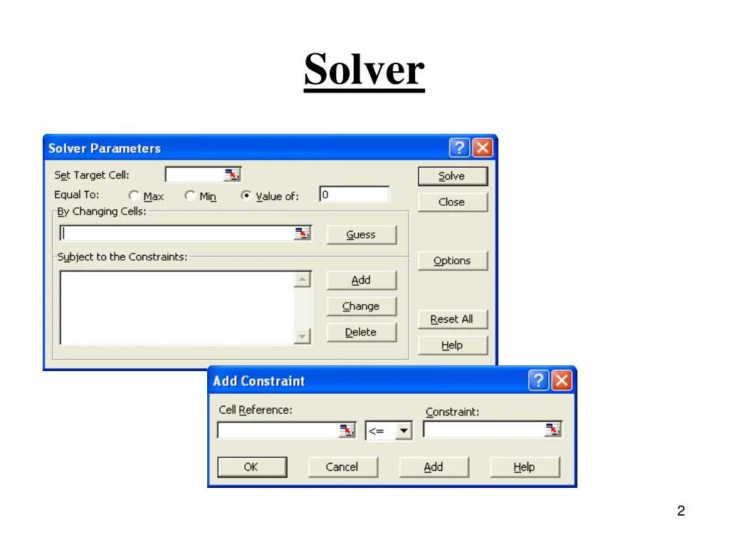 Solver network. Solver 1.1. солвер 2. solver parameters. constraint solver.