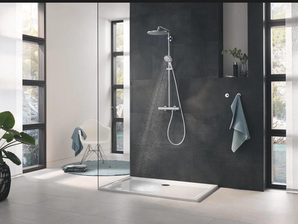 Душевой гарнитур Grohe Rainshower SMARTACTIVE 150. Rainshower 310 SMARTACTIVE Cube. Душевой гарнитур Grohe Rainshower SMARTACTIVE. 26582000 Grohe.