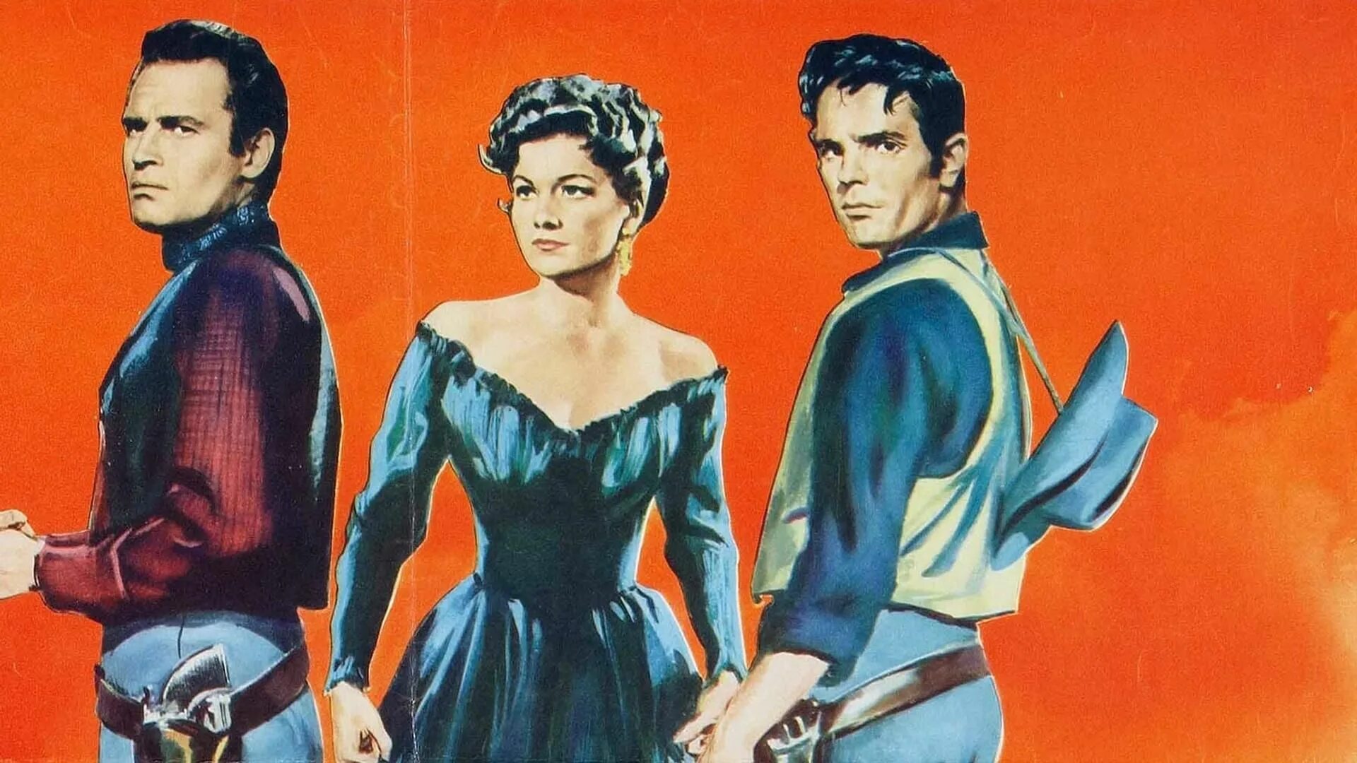 Х ф 3х. Three violent people.1956. Poster. Х/Ф «три цвета: красный». Постер the.Gamma.people.1956.