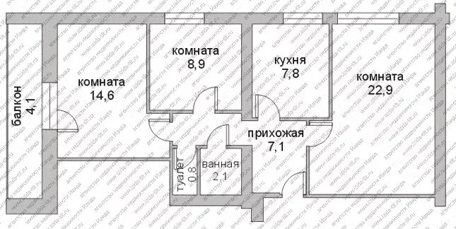 Ульяновская планировка 1 комнатная тольятти план