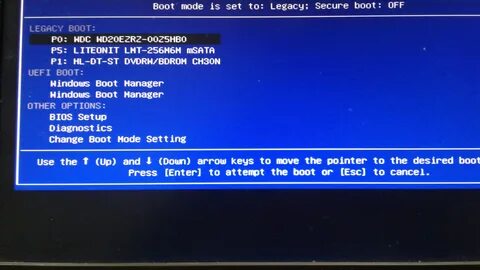 Error legacy boot