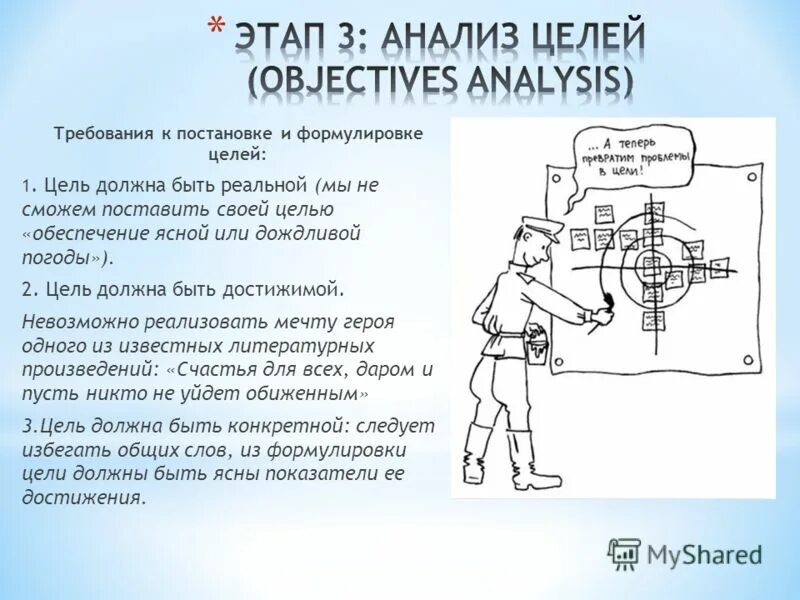 Цель должна быть реальной