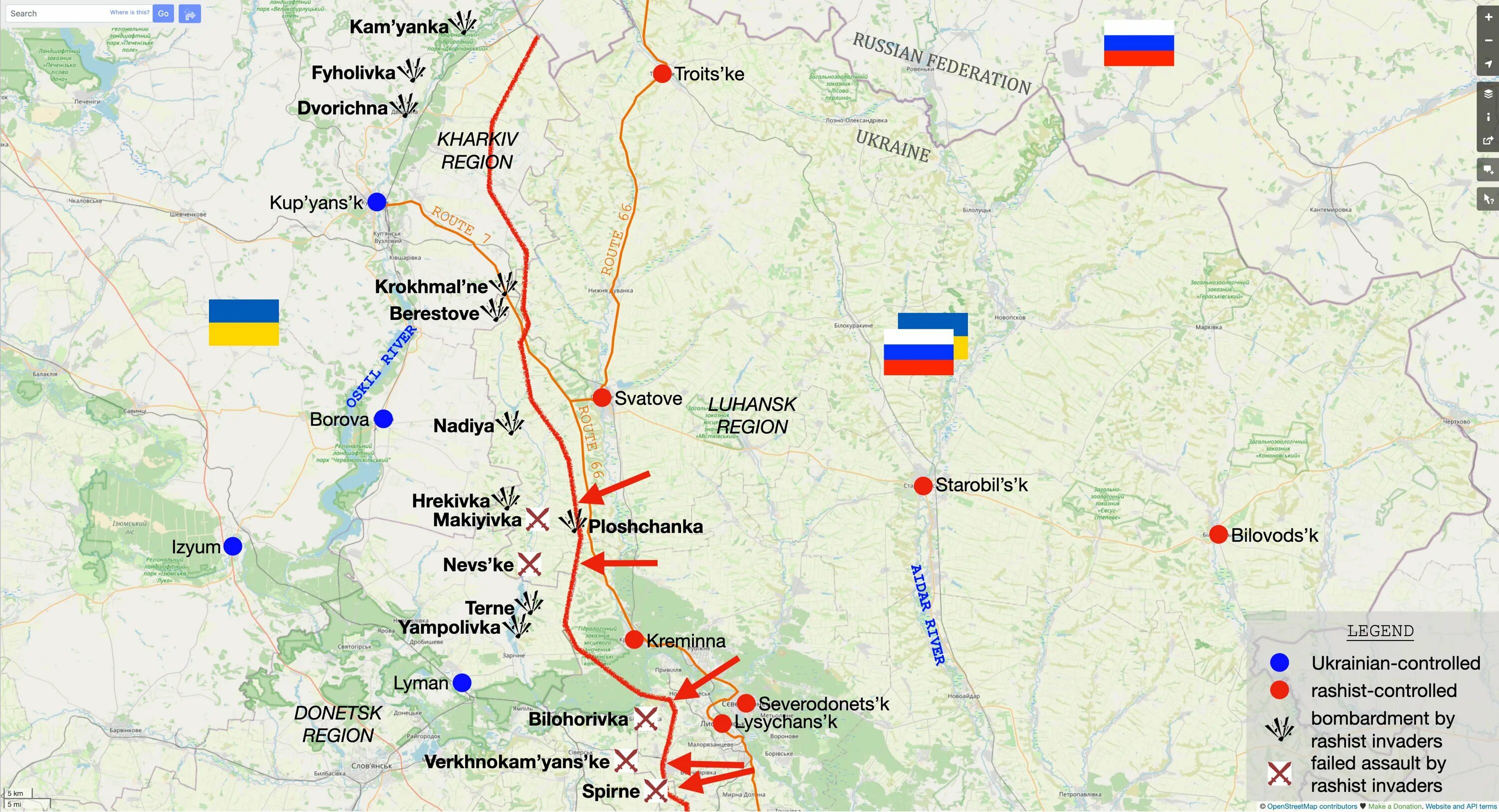Кременная на карте луганской