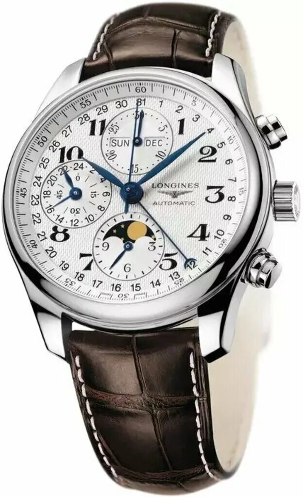 Оригинал часов лонгинес. Longines l2.673. Наручные часы Longines l2.673.4.78.3. Часы Лонгинес l2 673 4. Longines Master collection Moon phase Chronograph.