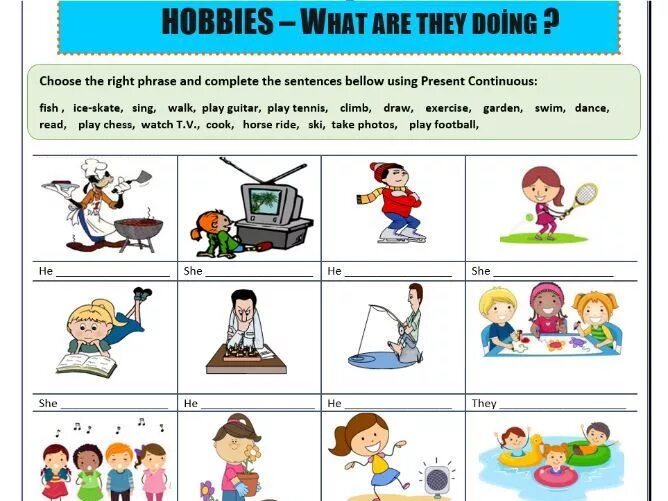 Hobbies exercises. Любимые занятия на английском. Хобби на английском языке. Hobbies present Continuous. Hobby на английском.