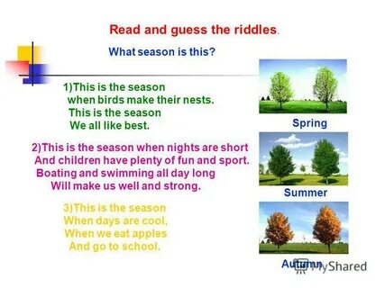 Seasons reading