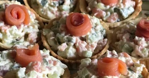 Закуска тарталетки с рыбой
