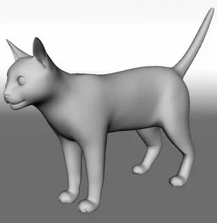Кот 3д модель