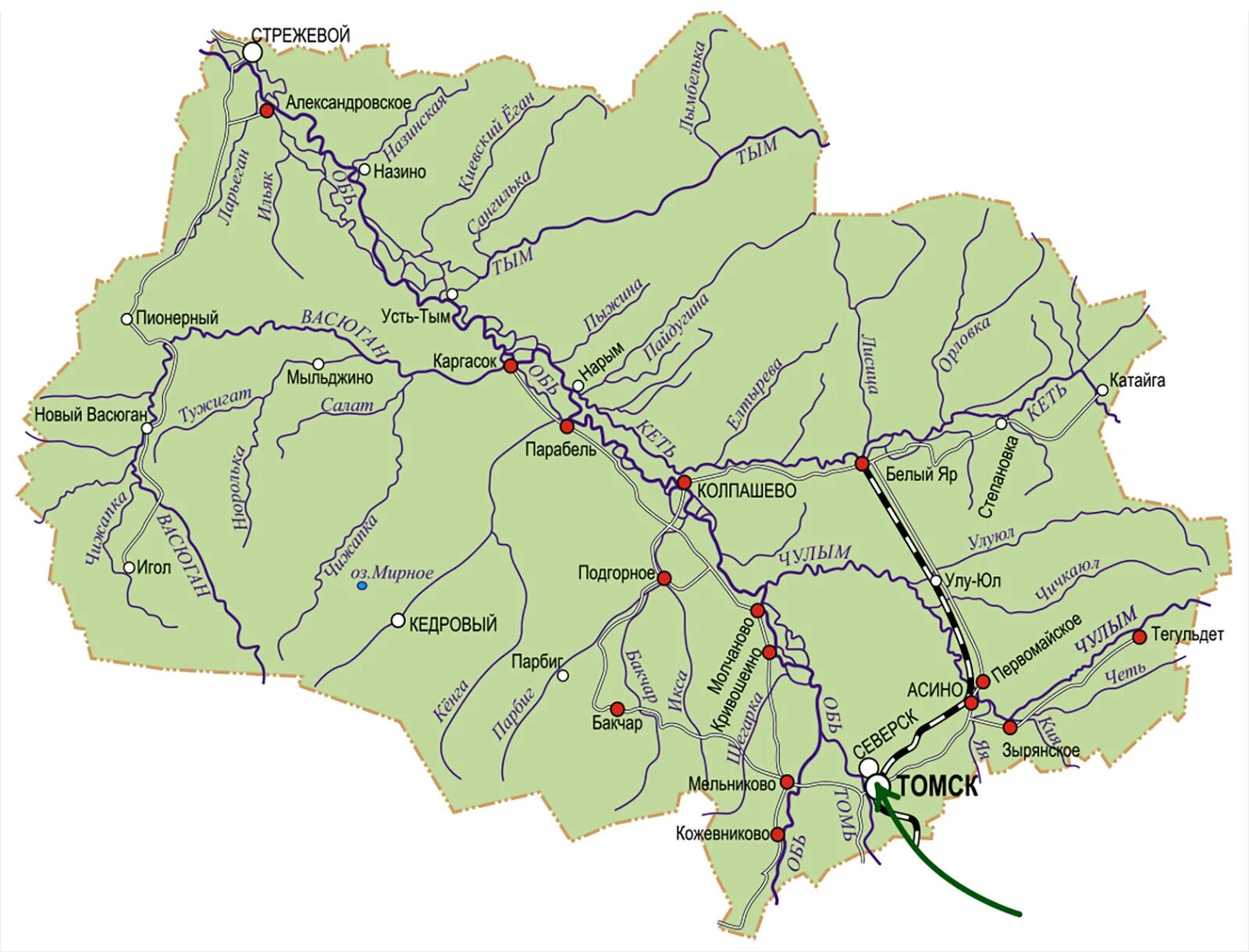 Томск стрежевой расстояние. Томская область реки Томской области. Карта рек Томской области. Река Обь Томская область на карте. Карта рек Томской обл.
