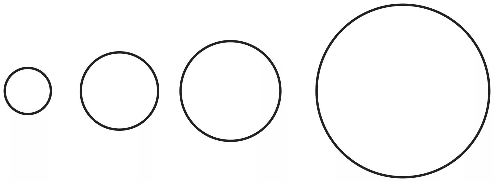 Коло 6. Трафарет круги. Трафарет кругов разного размера. Круг для вырезания. Круги разного диаметра.