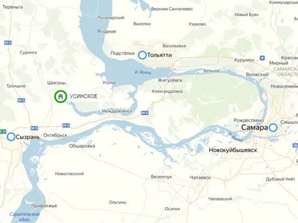 Карта сызрань москва