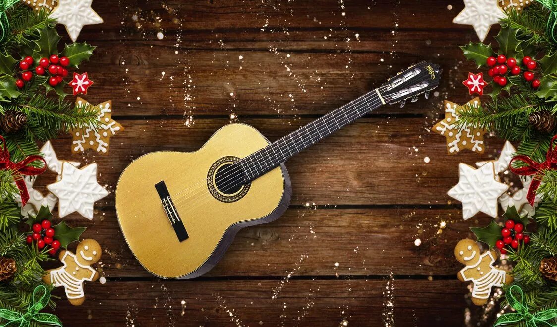 нарезка музыки на новый год для конкурса. гитара новый год. музыкальный фон. музыкальный новый год. новогодний концерт.