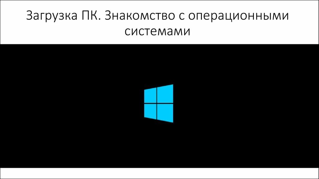 Знакомство с операционными системами