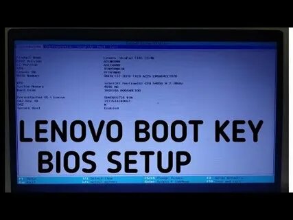 Lenovo bios key