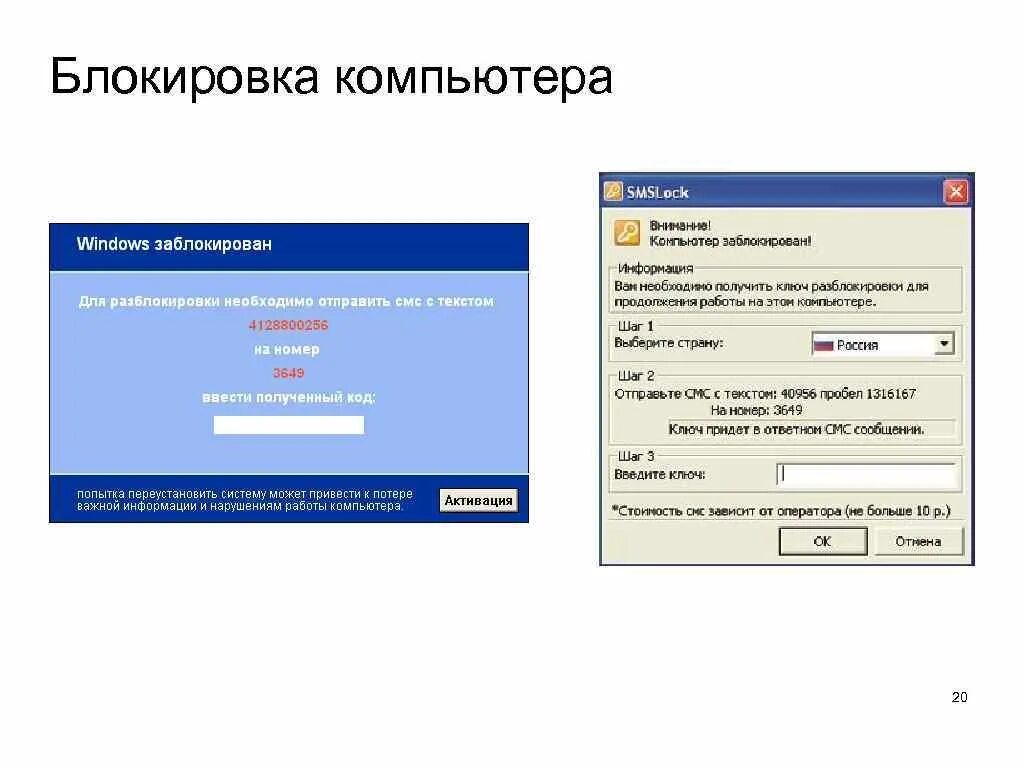 Программы блокирования
