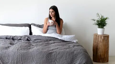 She s got a white bed