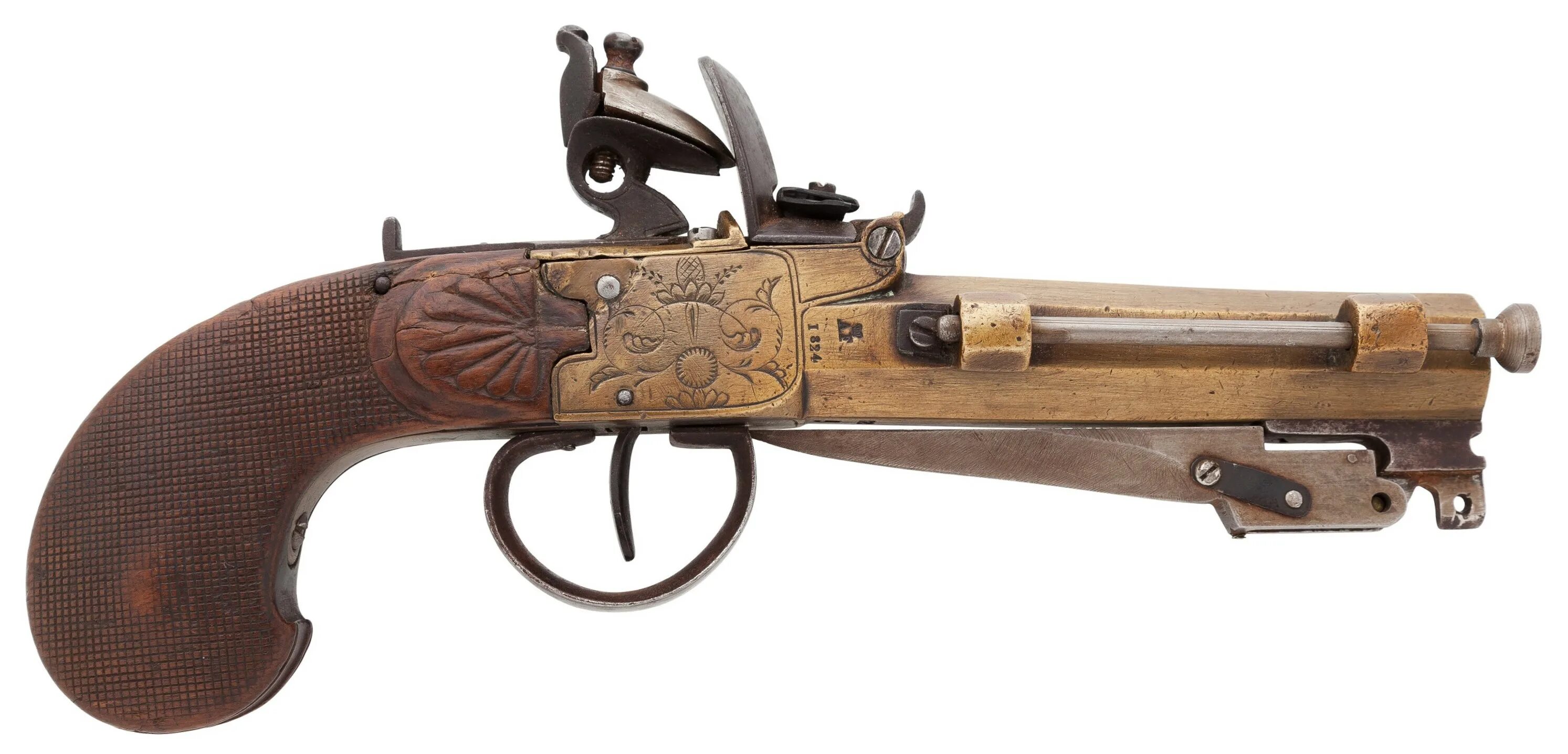 Охотничье ружье букв сканворд. Auguste Francotte пара пистолетов. Кремневый замок в форме животного.