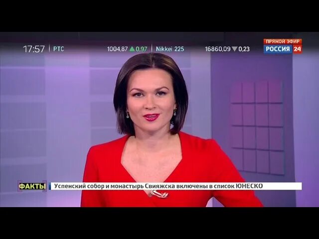 Ведущая России 24 Литовка.