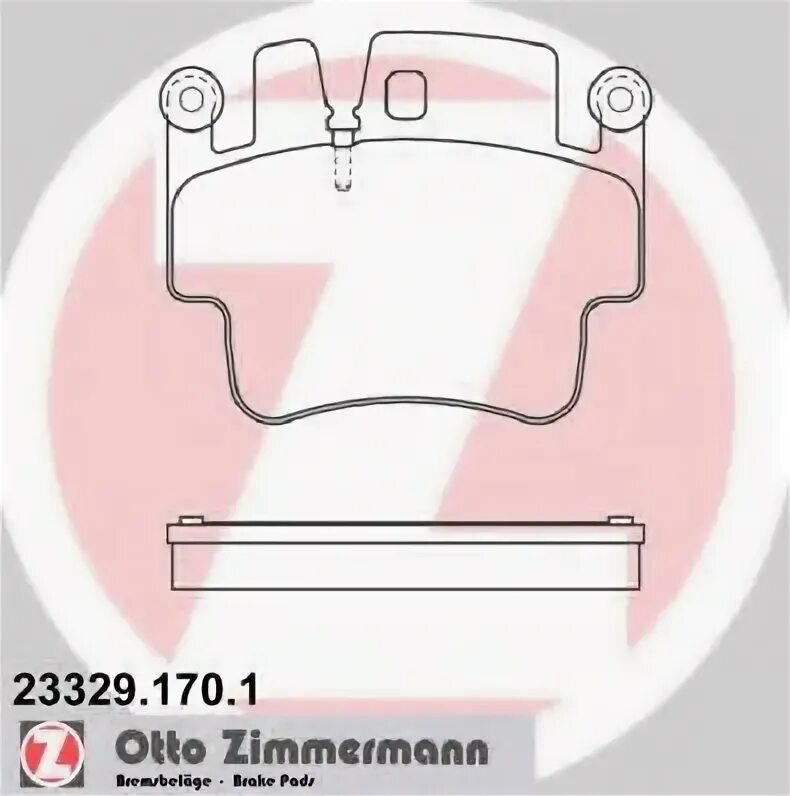 170 1 45. 170-03 Колодки. Otto Zimmermann 21922.145.1колодки передние. Porsche 911 колодки. Контрольная колодка.