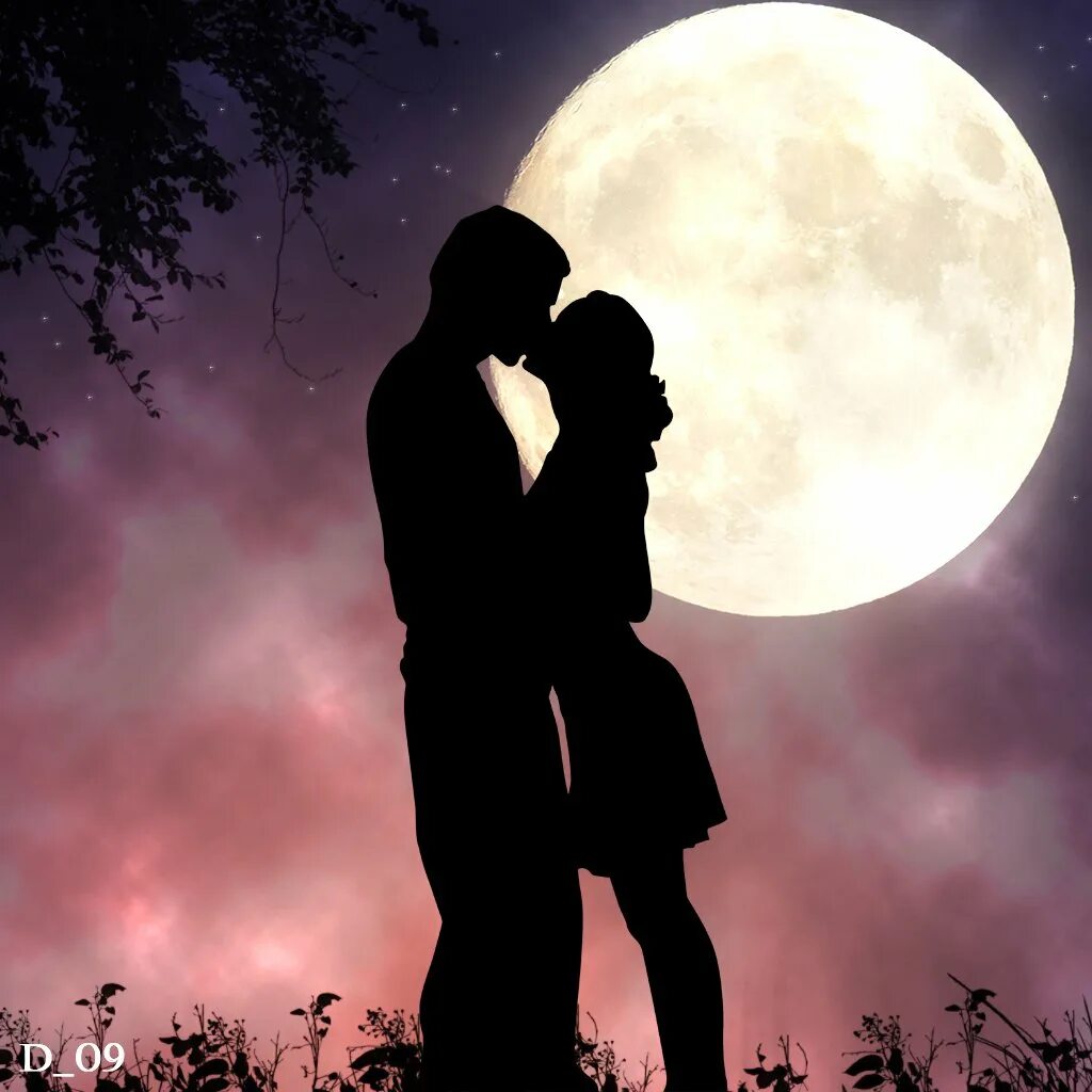 Доброй ночи романтично. Силуэты влюбленных. Влюбленные при Луне. Влюбленные ночью. Пара на фоне Луны.