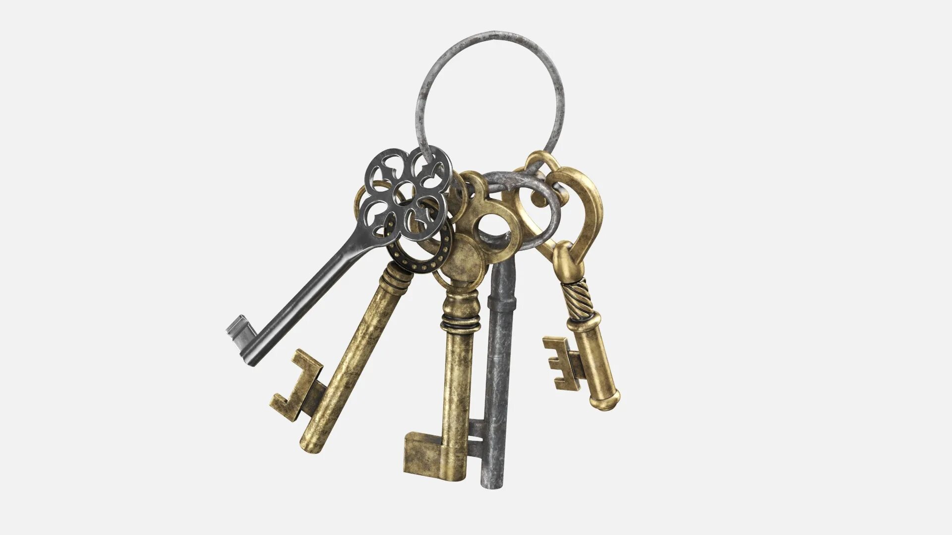 Три ключа. Связка золотых ключей. 3 keys. Красивый старинный ключ. Три ключа.