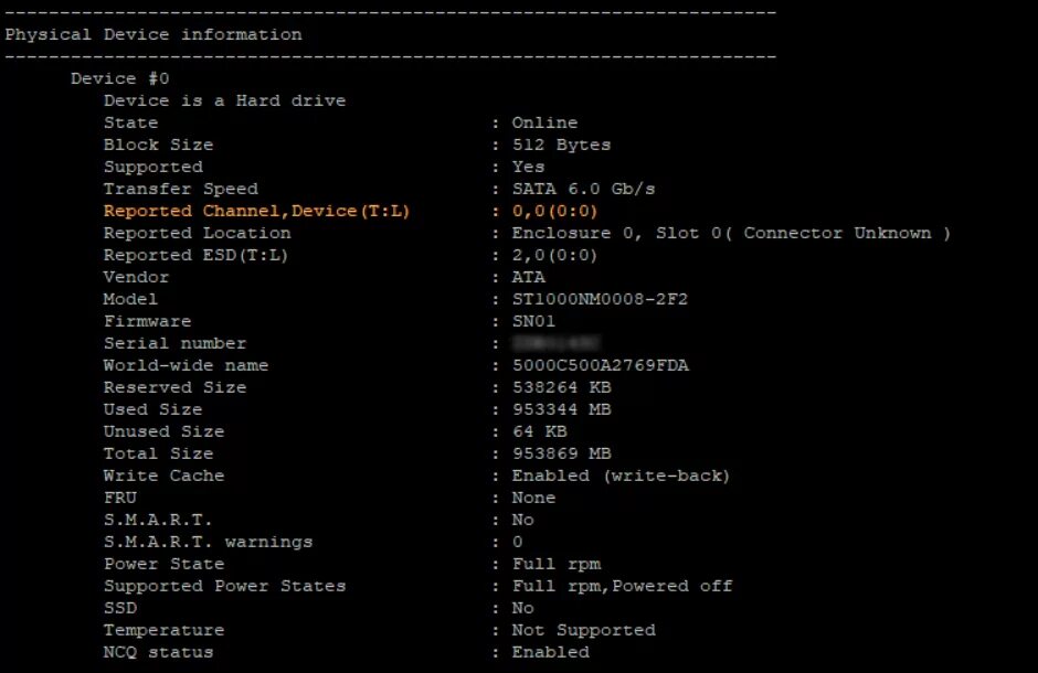 Arcconf GETCONFIG. Arcconf SETSTATE 1 device 0 0 HSP LOGICALDRIVE 1 2 3. Channeling device