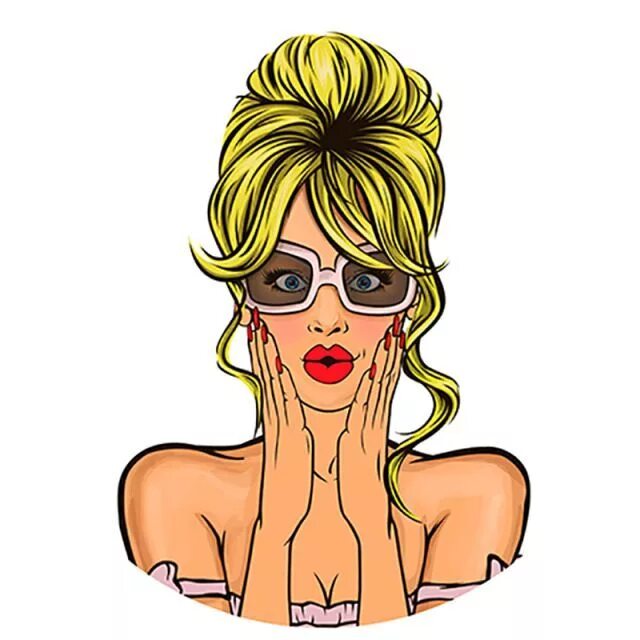 Premium Vector Surprised woman in the pop art comics style Pop art comic, Pop ar
