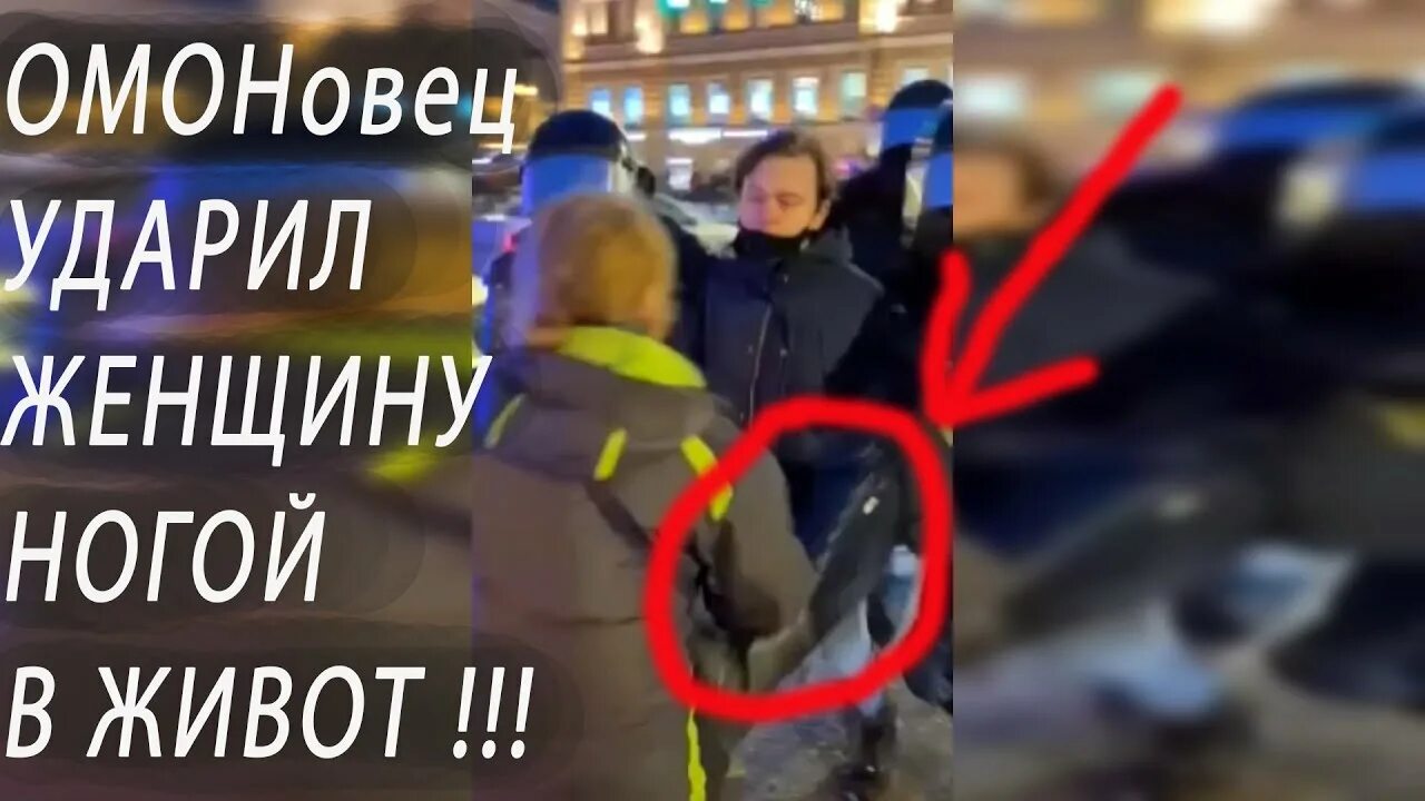 Женщина ударила ногой
